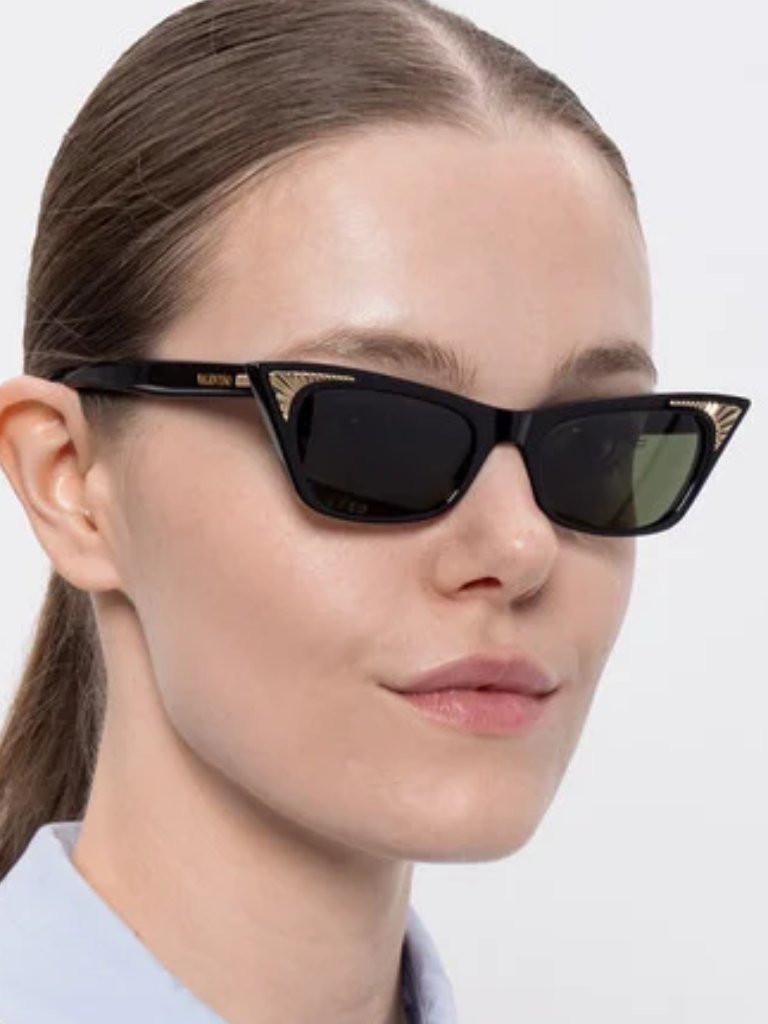 New Valentino Sunglasses Black/Green Women Eyewear Valentino Vls-175a